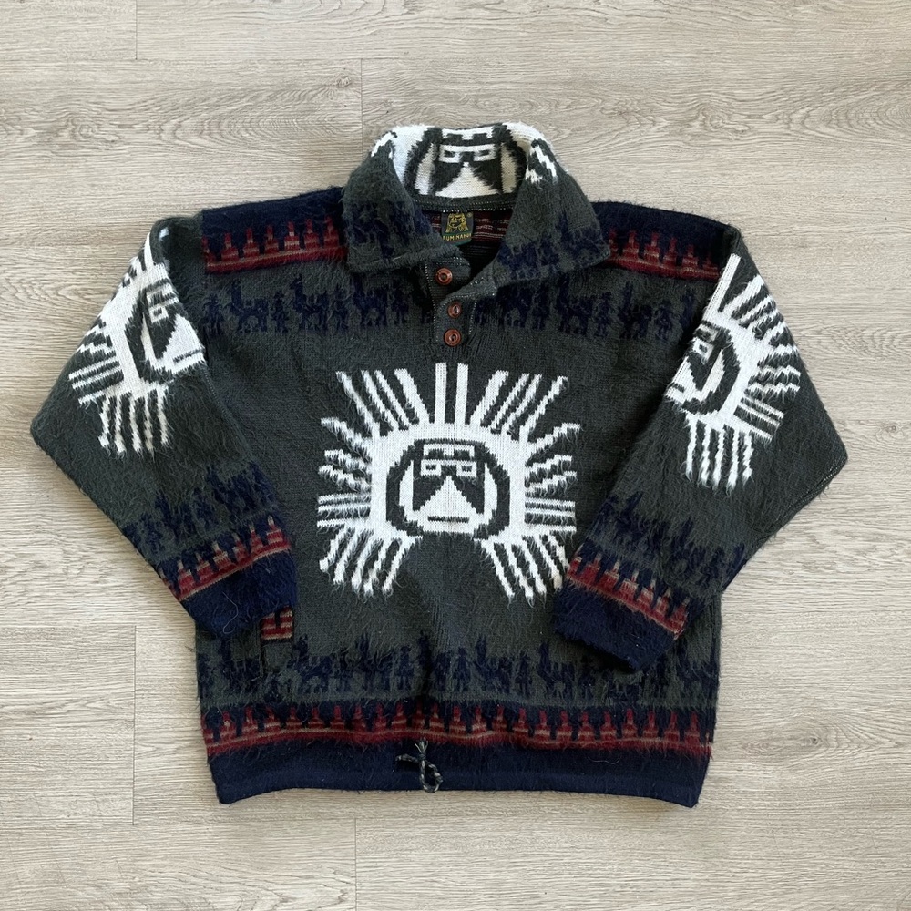 Tejidos Ruminahui 100% wool vintage sweater